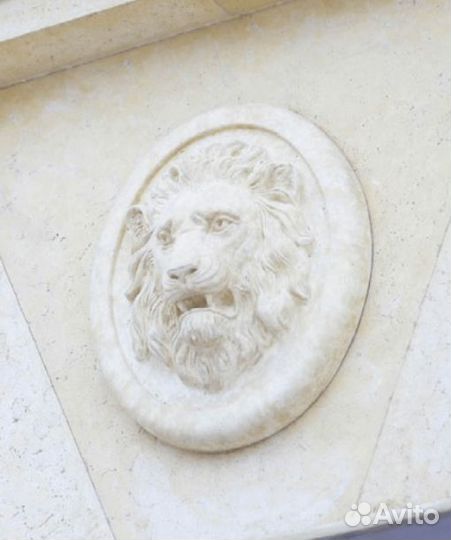 Круглый маскарон Морда льва