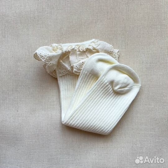 Детские гольфы с кружевом от 0 до 4х лет