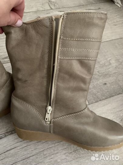 Сапоги зимние женские 39 -39,5 новые кожаные