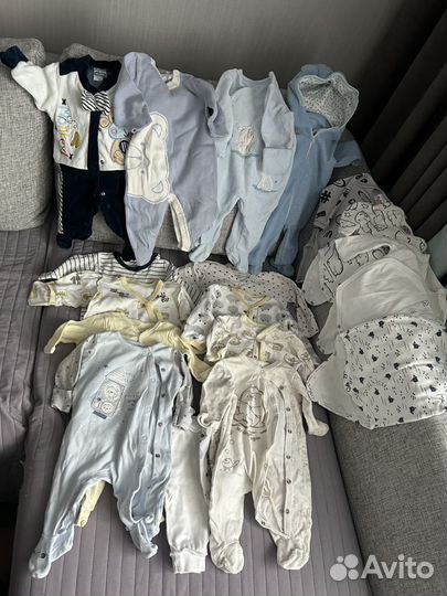 Одежда для новорожденных пакетом на мальчика 62