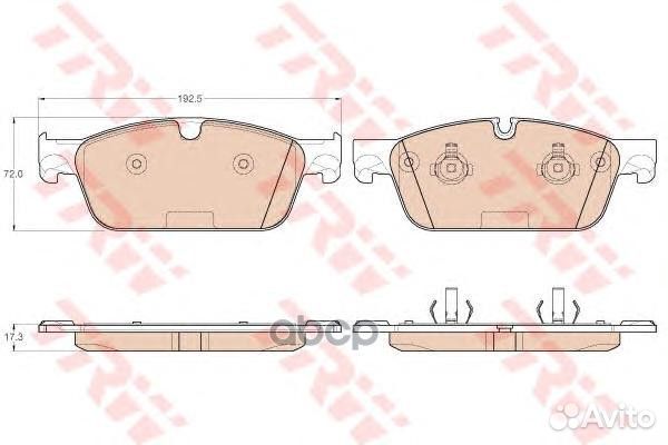 Колодки передние G166 GDB1970 TRW