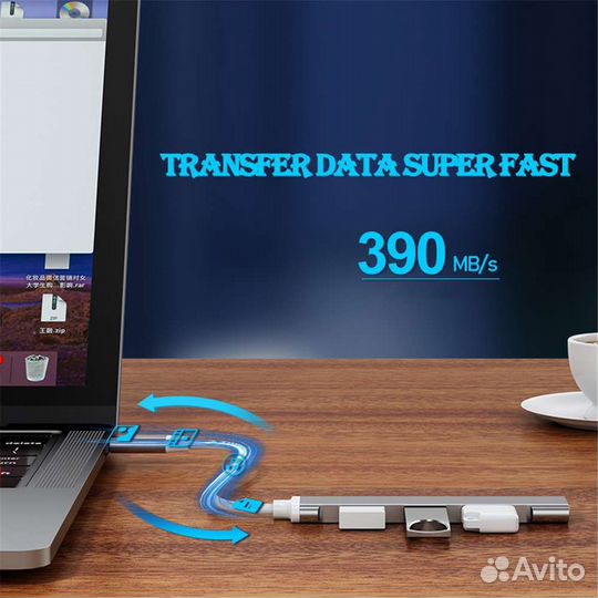 Хаб USB/Type c, 3.0, порт 4