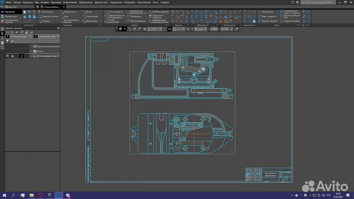Чертежи 3d модели сборки в inventor и компас 3d