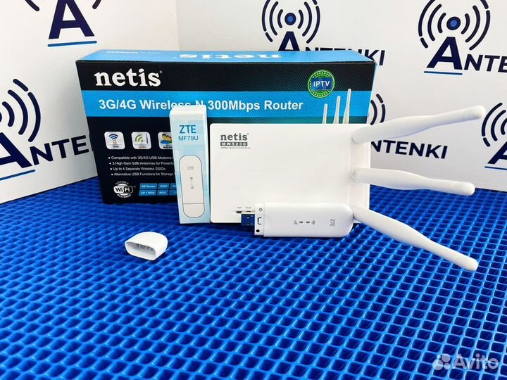 Комплект Роутер netis MW5230+Модем ZTE MF79U