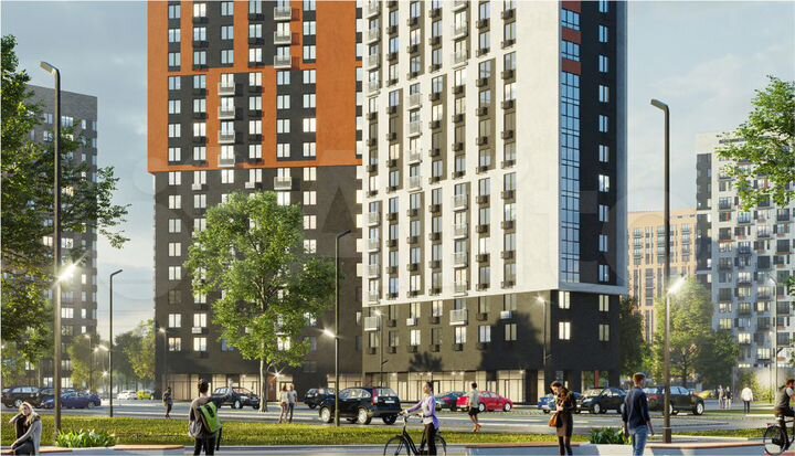 2-к. квартира, 55,4 м², 23/25 эт.