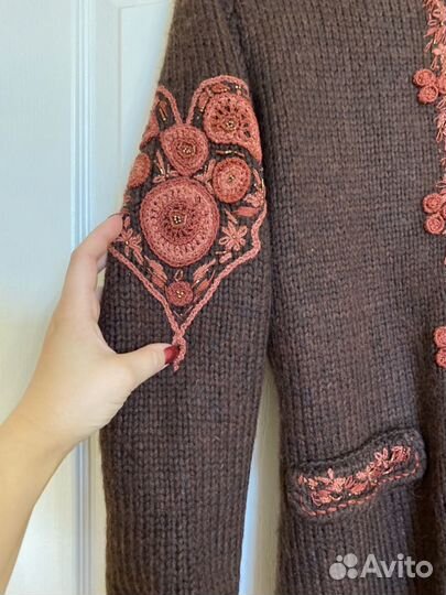 Куртка - кафтан вязанная