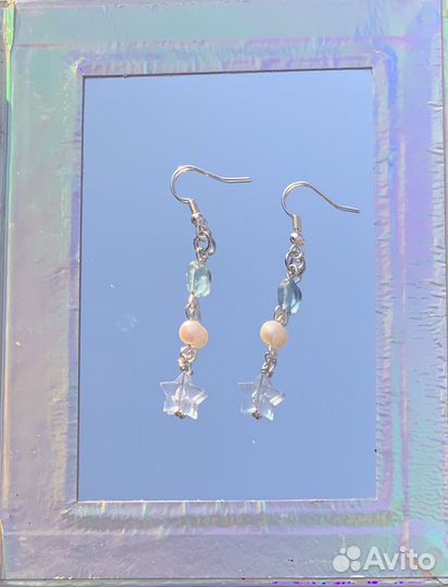 Серьги с натуральными камнями