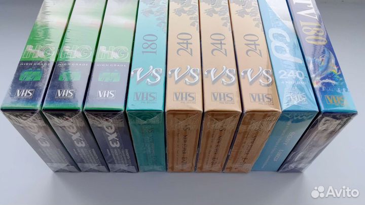 Кассеты vhs 9шт. Новые