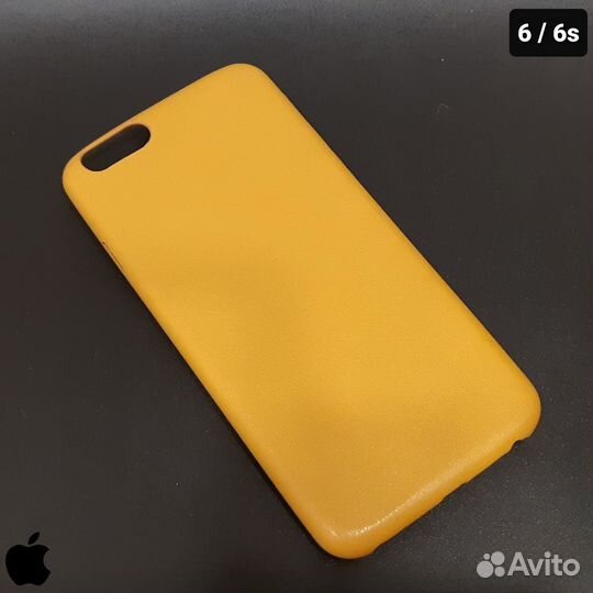 Чехол на iPhone 6 / 6s кожа золотой