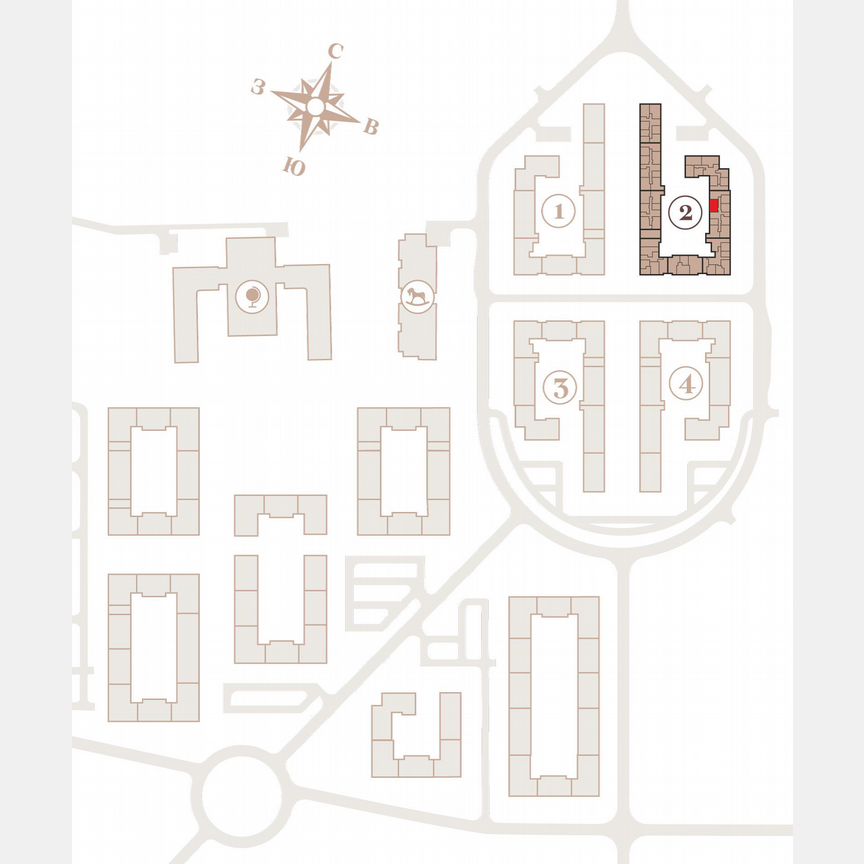 2-к. квартира, 54,4 м², 1/4 эт.