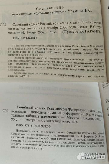 Правовая литература: кодексы РФ, законы, право