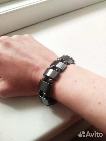 Гематитовый браслет