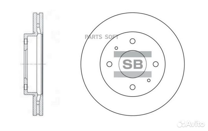 Sangsin brake SD2005 Диск тормозной передний венти
