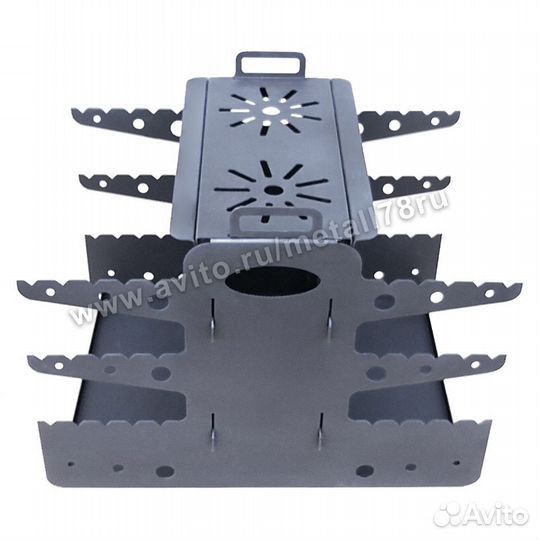 Мангал вертикальный, Мангал + гриль