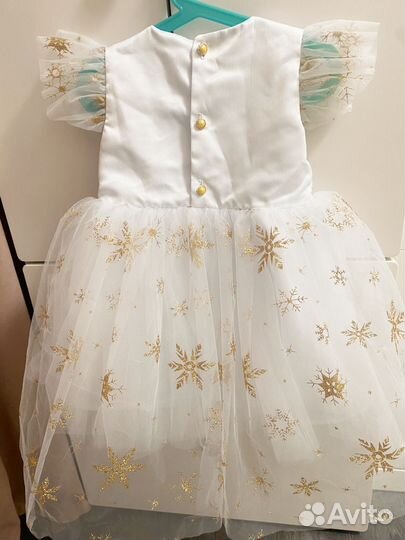 Платье снежинки 98 104, 3 4 года