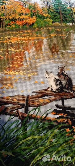 Картина вышитая крестом, ручная работа