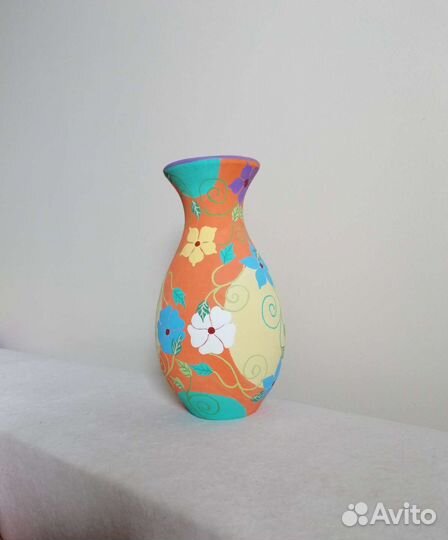 Ваза керамическая ручной работы с Кубы, 21 см