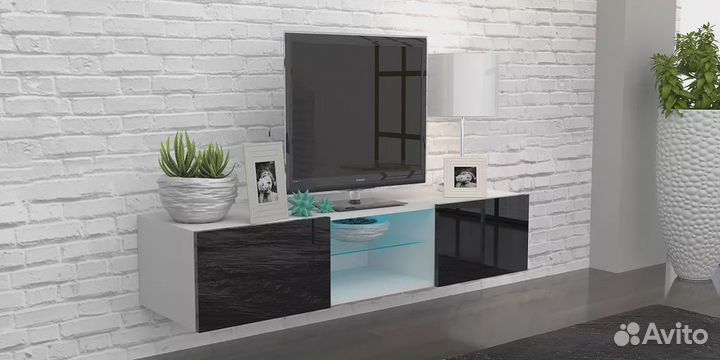 Тумба тв Модерн Виго с полкой лдсп подвесная