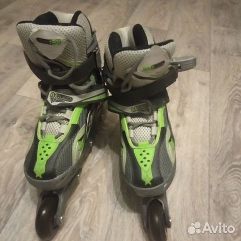 Роликовые коньки раздвижные размер 34-37