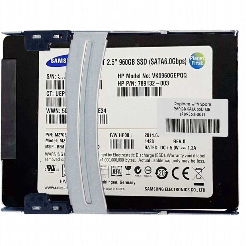 [789363-001] Жесткий Диск Hp 960gb Sata3 2.5" Ssd 789363-001