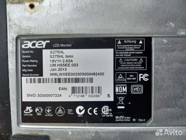 Монитор Acer на запчасти