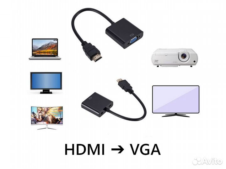 Переходник Hdmi - VGA (новый)