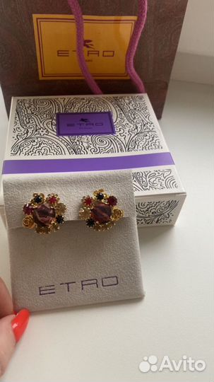 Клипсы серьги etro