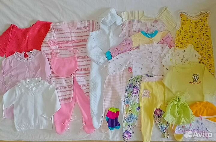 Вещи пакетом на девочку от 0 до 1,5 лет