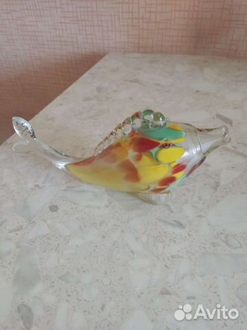 Статуэтка рыба - рыбка цветное стекло