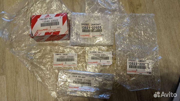 Комплект грм 4ZZ-FE. Corolla e120, 1,4