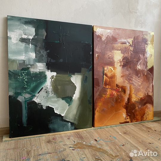 Картины абстракция в интерьер готовые