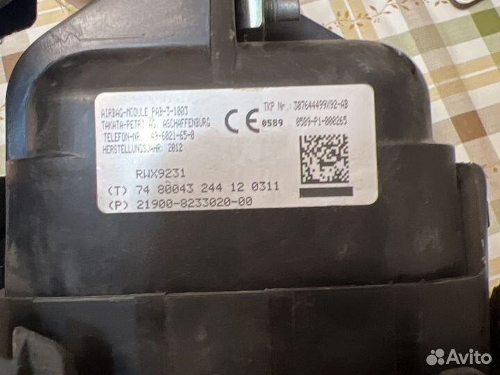 Подушка безопасности granta пассажира