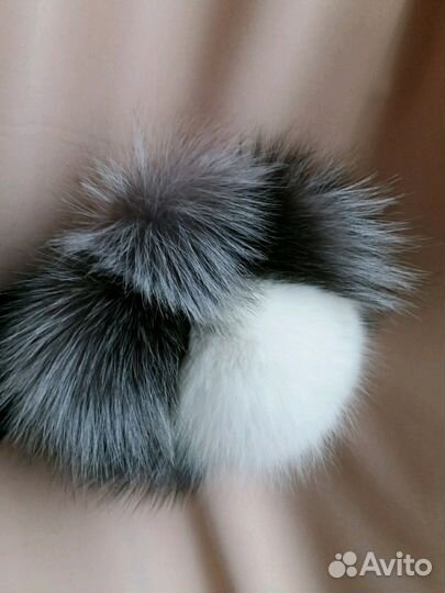 Натуральные помпоны для шапок