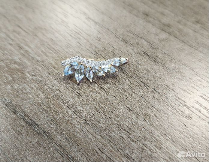 Золотые серьги с топазами