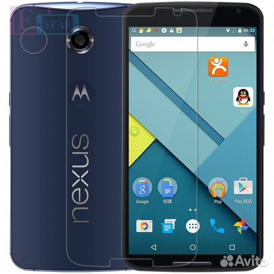Защитное стекло на Motorola Nexus 6