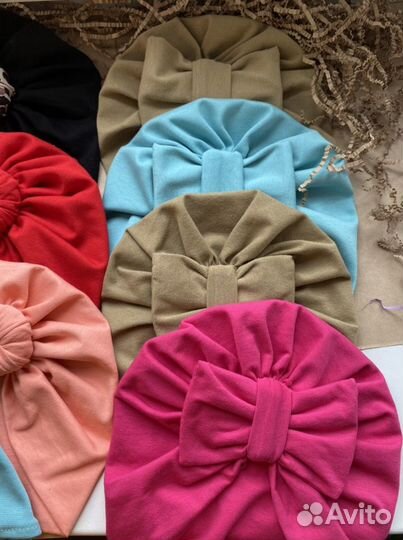 Шапка для девочки тюрбан