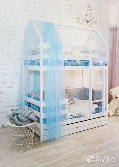 2х ярусная кровать из массива березы