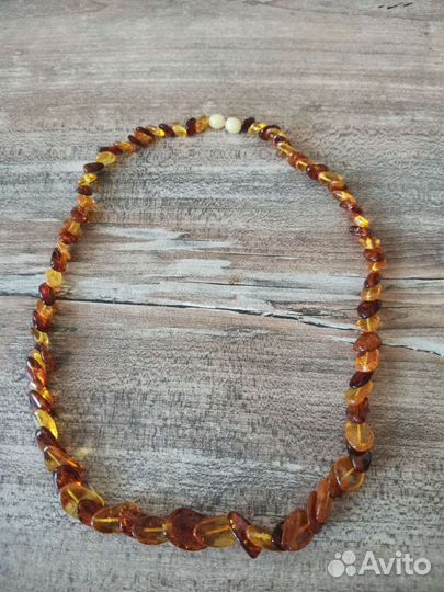 Янтарные бусы обработанные лечебные