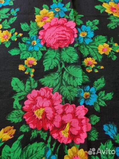 Павловопосадская шаль платок винтаж