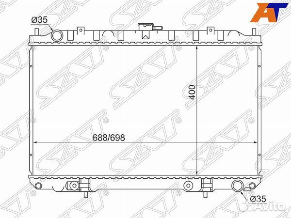 Радиатор nissan, nissan cefiro, nissan cefiro/maxima A33 98-03, nissan maxima