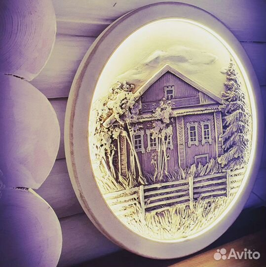 Панно из гипса, интерьерная картина