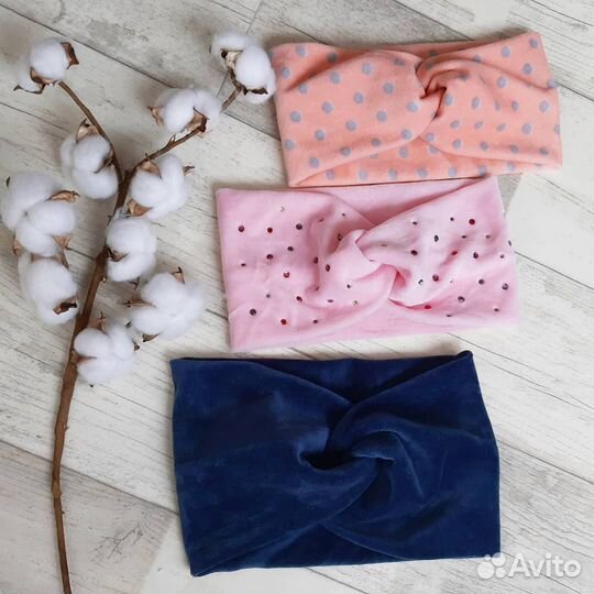 Повязка теплая велюровая