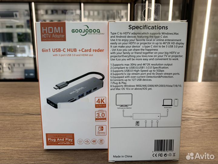 Адаптер переходник USB-C для MacBook