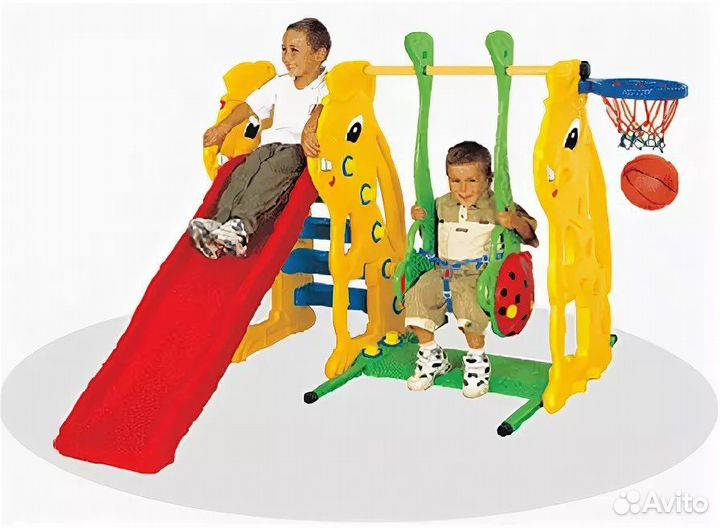 Детские качели с горкой