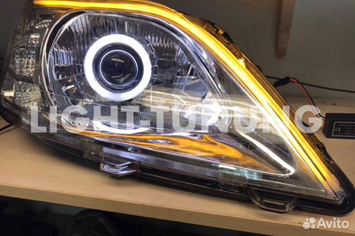 Фары Ларгус би-линза + дхо (2.0)