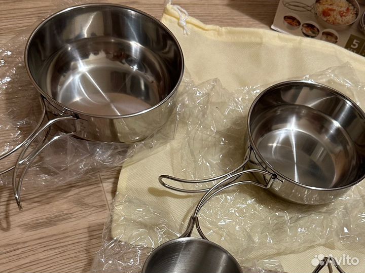 Складной набор посуды для похода/кемпинга