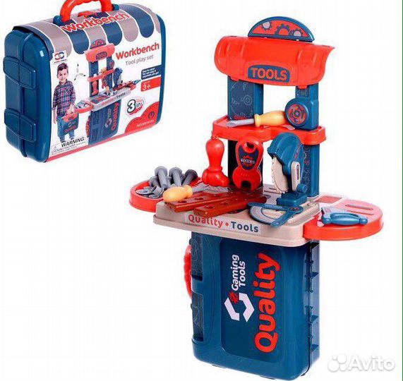 Детская мастерская в чемодане, набор инструментов