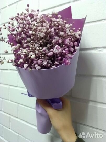 Букет цветы из гипсофилы