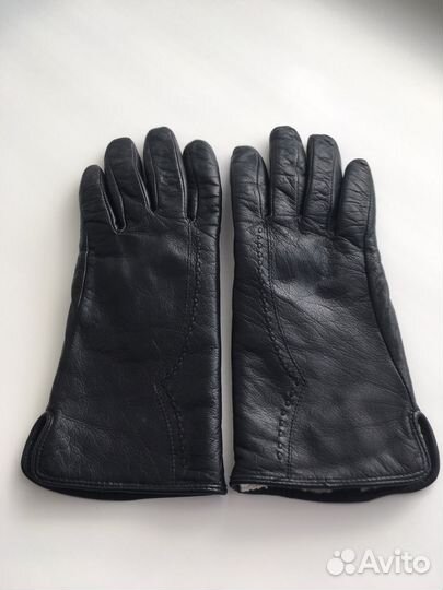 Перчатки женские кожаные