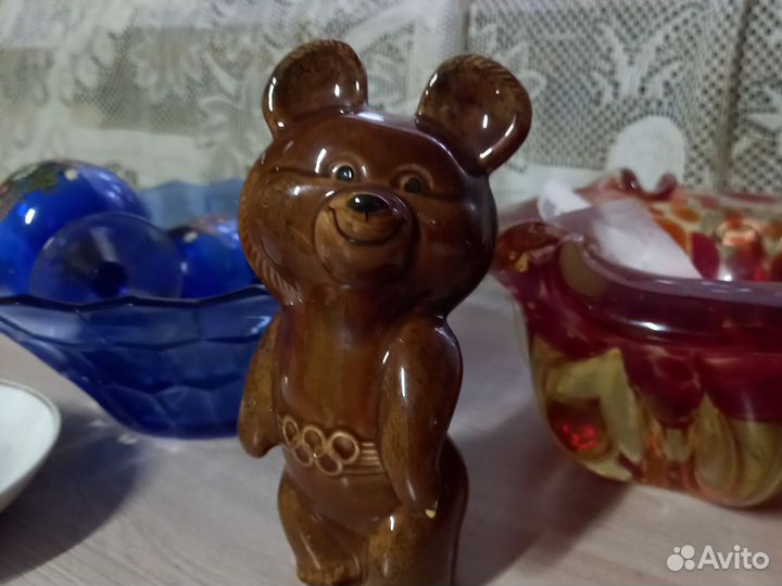 Олимпийский мишка фарфор СССР